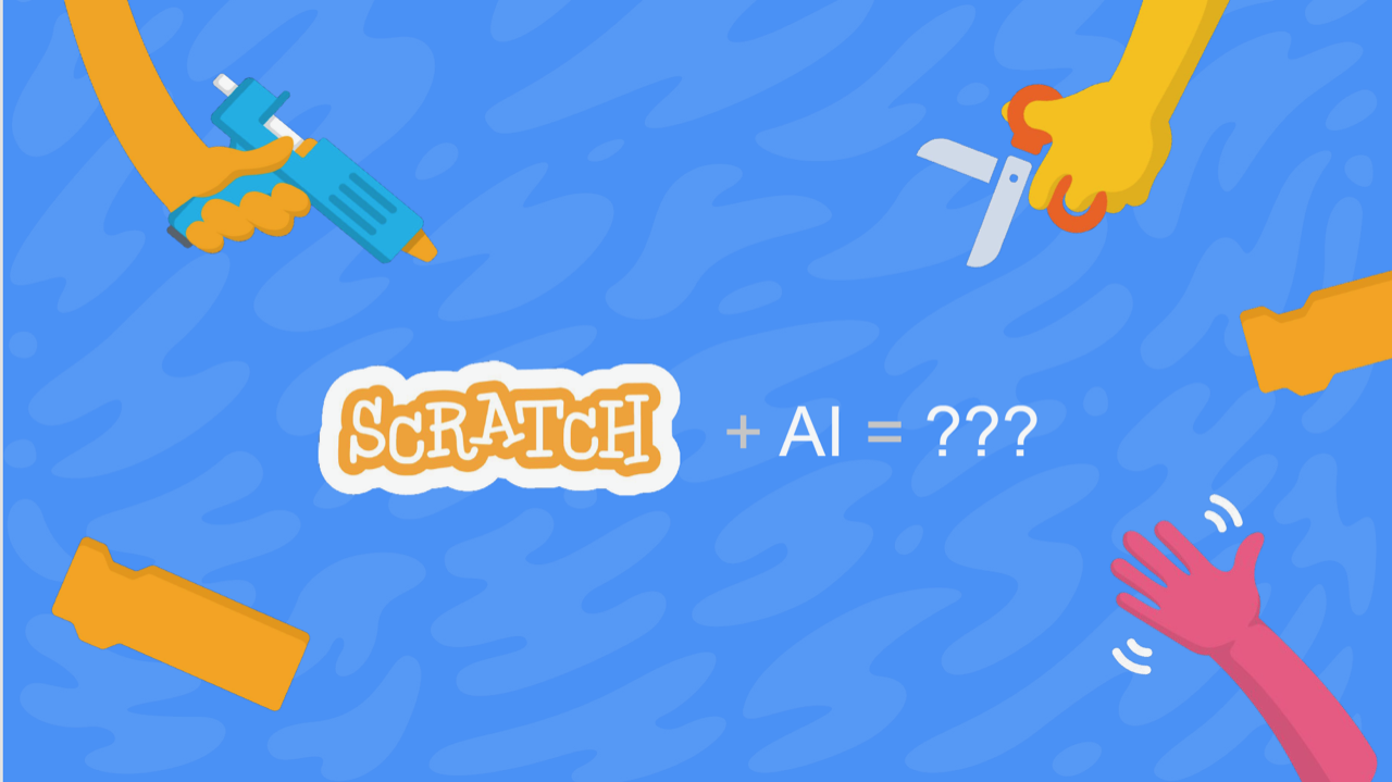 Scratch plus AI equals three question marks